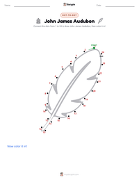 John James Audubon printable worksheet preview