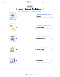 John James Audubon printable worksheet preview