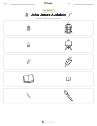 John James Audubon printable worksheet preview
