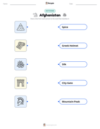 Afghanistan printable worksheet for kids