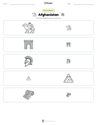 Afghanistan printable worksheet preview