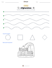 Afghanistan printable worksheet preview