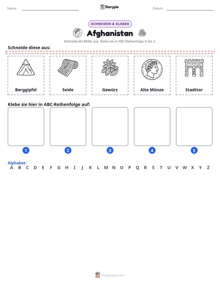 Schneiden & Einfügen Alphabet