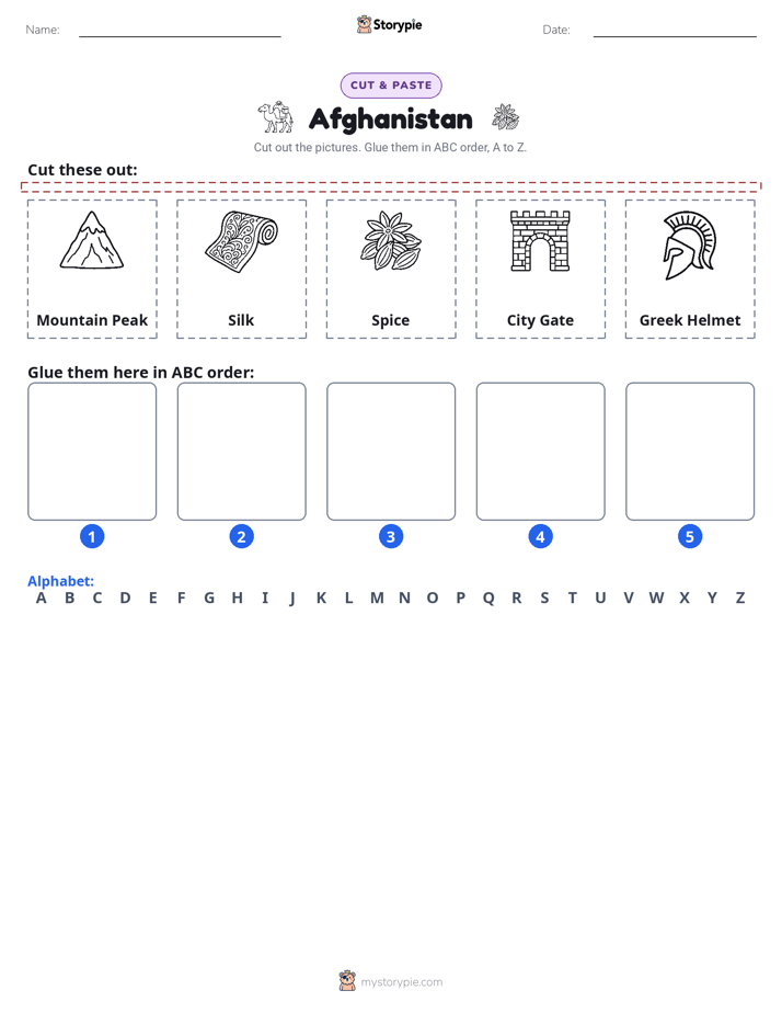 Cut & Paste Alphabet