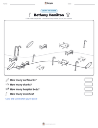 Bethany Hamilton printable worksheet preview