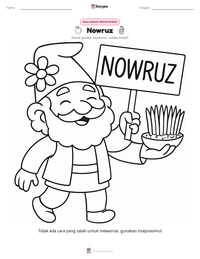 Prabaca lembar kerja cetak Nowruz