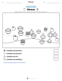 Aperçu de la feuille de travail imprimable Norouz