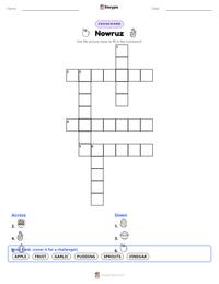 Nowruz printable worksheet preview
