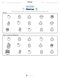 Nowruz printable worksheet preview