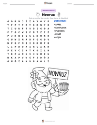 Nowruz afdrukbare werkblad voorbeeld
