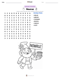 Podgląd drukowalnego arkusza ćwiczeń Nouruz
