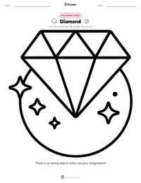 Diamond coloring page for kids
