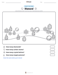Diamond printable worksheet preview