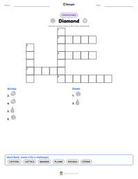 Diamond printable worksheet preview