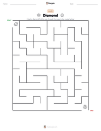 Diamond printable worksheet preview