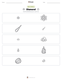 Diamond printable worksheet preview