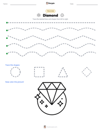 Diamond printable worksheet preview