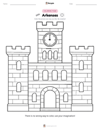 Arkansas coloring page for kids