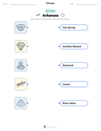 Arkansas printable worksheet for kids
