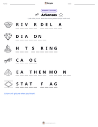 Arkansas printable worksheet preview