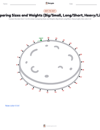 Comparing Sizes and Weights (Big/Small, Long/Short, Heavy/Light) printable worksheet preview