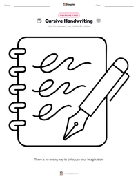 Cursive Handwriting printable worksheet preview