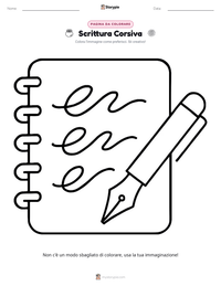 Anteprima della scheda stampabile di Scrittura Corsiva