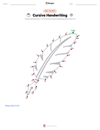 Cursive Handwriting printable worksheet preview