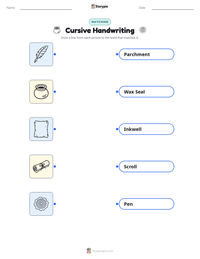 Cursive Handwriting printable worksheet preview