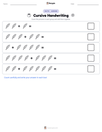 Cursive Handwriting printable worksheet preview