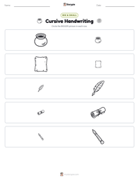 Cursive Handwriting printable worksheet preview