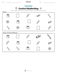 Cursive Handwriting printable worksheet preview
