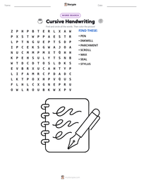 Cursive Handwriting printable worksheet preview