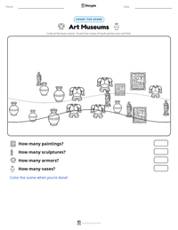 Art Museums printable worksheet preview