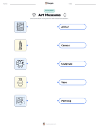 Art Museums printable worksheet preview