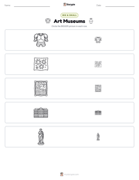 Art Museums printable worksheet preview