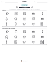 Art Museums printable worksheet preview