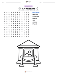 Art Museums printable worksheet preview