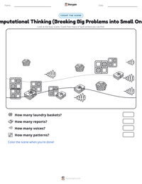 Computational Thinking (Breaking Big Problems into Small Ones) printable worksheet preview
