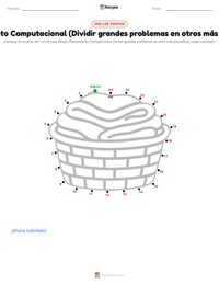 Vista previa de la hoja de trabajo imprimible de Pensamiento Computacional (Dividir grandes problemas en otros más pequeños)