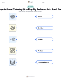 Computational Thinking (Breaking Big Problems into Small Ones) printable worksheet for kids