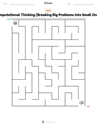 Computational Thinking (Breaking Big Problems into Small Ones) printable worksheet preview