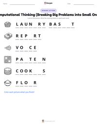 Computational Thinking (Breaking Big Problems into Small Ones) printable worksheet preview