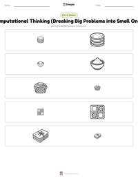 Computational Thinking (Breaking Big Problems into Small Ones) printable worksheet preview