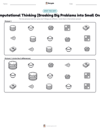 Computational Thinking (Breaking Big Problems into Small Ones) printable worksheet preview