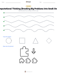 Computational Thinking (Breaking Big Problems into Small Ones) printable worksheet preview