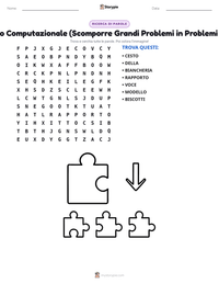 Anteprima della scheda stampabile di Pensiero Computazionale (Scomporre Grandi Problemi in Problemi Piccoli)