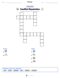 Conflict Resolution printable worksheet preview