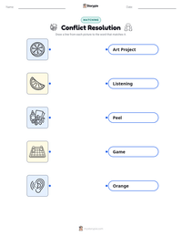 Conflict Resolution printable worksheet for kids