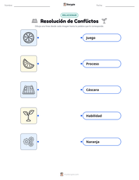 Hoja de trabajo imprimible de Resolución de Conflictos para niños